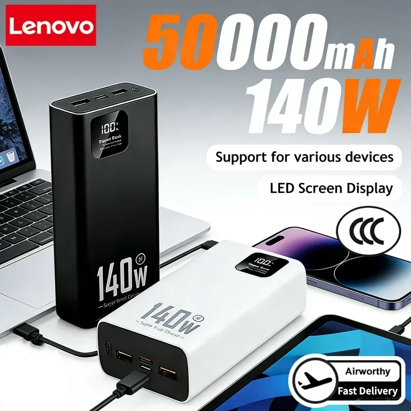 Usb Charger Dynamo - Power Bank Lenovo 140W 500000mAh de