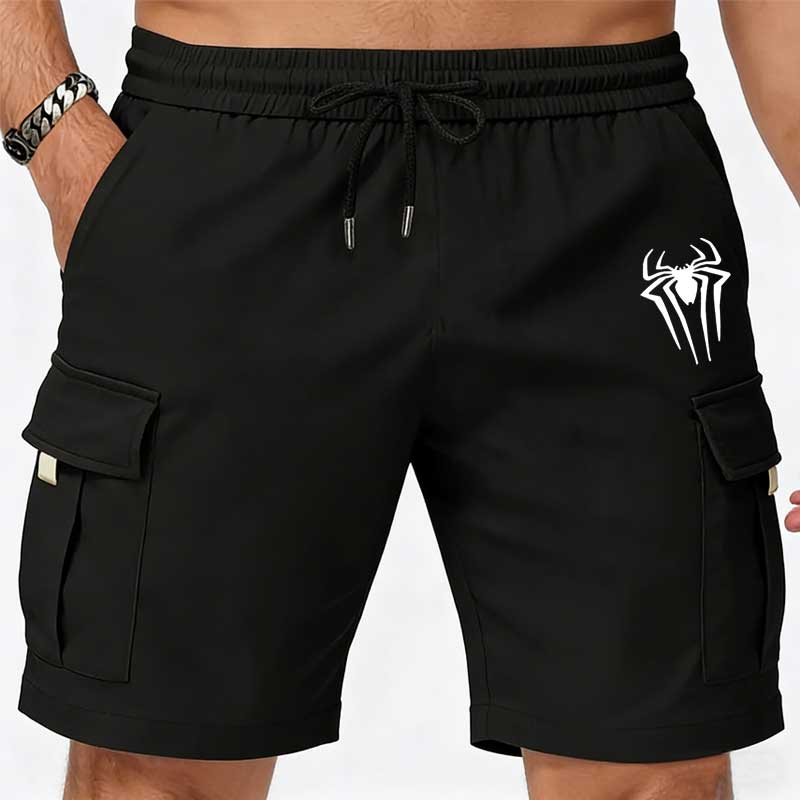 Cycling To Work - Novos Shorts Cargo Masculinos com Estampa