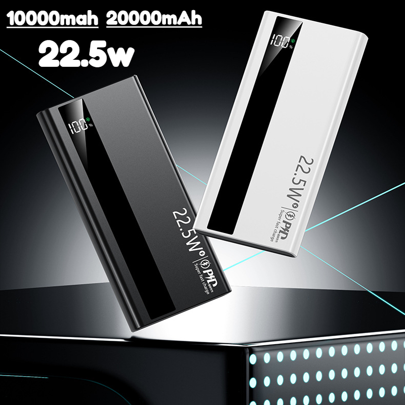 Usb Charger Dynamo - 20000mAh Power Bank Carregamento rápido 22,5W