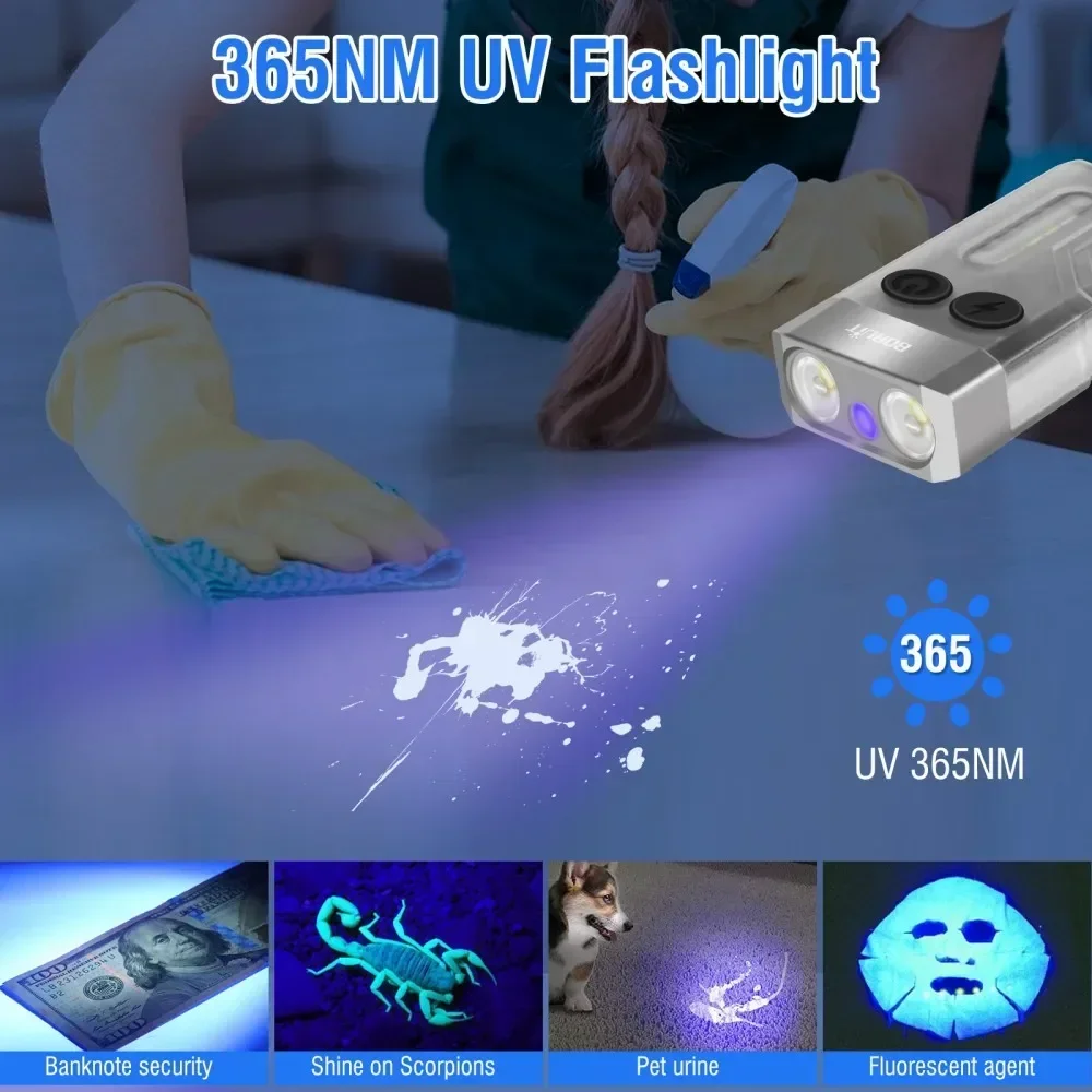 Boruit v10 chaveiro uv led edc - Cycling To Work avaliação e preço