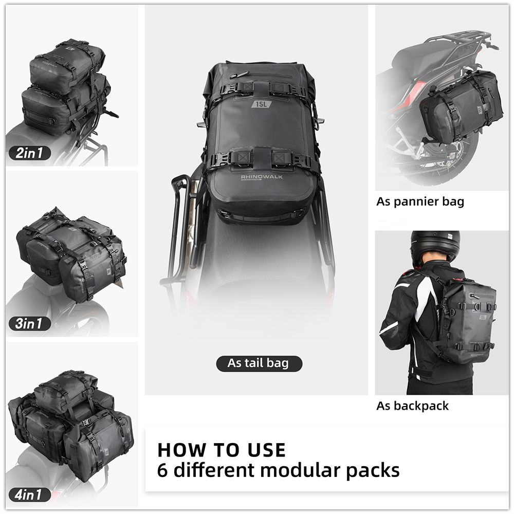 Rhinowalk Motorcycle Tail Bag, - Cycling Commuter Backpack avaliação e preço